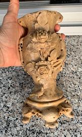 Vaso Cinese Vintage in pietra Saponaria