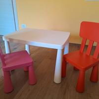 Tavolo + 2 sedie ikea Mammut - bambini