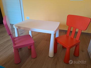 Tavolo + 2 sedie ikea Mammut - bambini