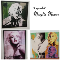 Blocco di 3 quadri di Marilyn Monroe