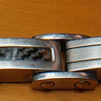 Braccialetto uomo acciaio inox e caucciù