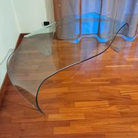 TAVOLINO MANTA FIAM IN VETRO CURVATO