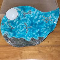 Centrotavola in ceramica raku