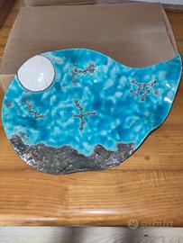 Centrotavola in ceramica raku