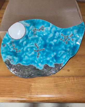 Centrotavola in ceramica raku