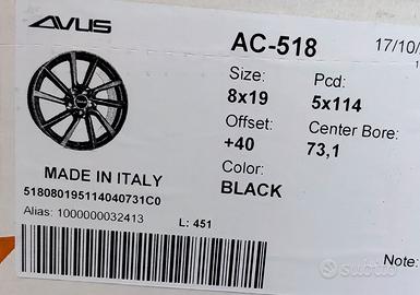 CERCHI NUOVI RAGGIO 19 POLLICI KIA Sportage - CPC6