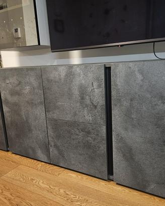 mobile moderno per soggiorno 180x70 colore grigio
