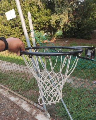 Canestro basket super rinforzato con retina profes