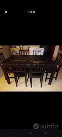 tavolo allungabile con 6 sedie