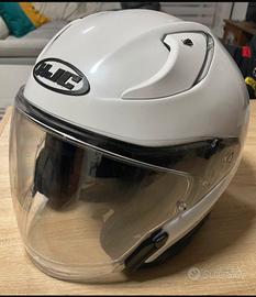 Casco da moto Jet HJC RPHA 31 di colore bianco