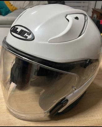 Casco da moto Jet HJC RPHA 31 di colore bianco