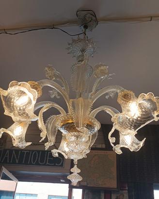 lampadario in vetro di murano 