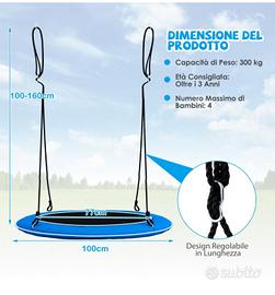 Altalena a nido con led
