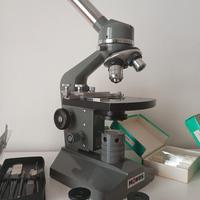 Microscopio Konus Academy anni '80 + accessori