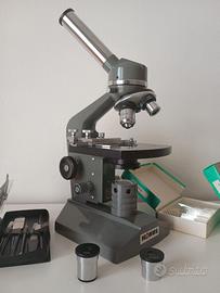 Microscopio Konus Academy anni '80 + accessori