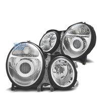 FARI MERCEDES CLASSE E W210 99-02 FONDO CROMATO