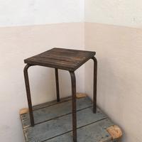 Sgabello officina industriale modernariato vintage