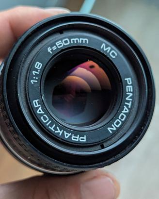 Pentacon Prakticar 50mm 1.8 MC + adattatore Sony E