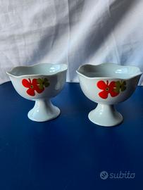 Coppia di Coppe da Gelato in Ceramica