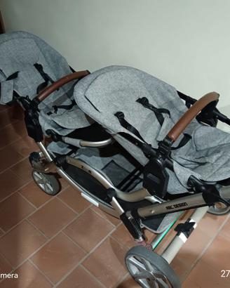 Passeggino trio gemellare