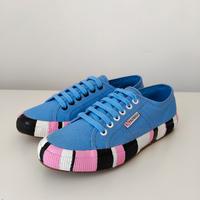 Sneakers Enzo x Superga blu azzurro rosa