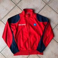 Felpa zip Diadora sponsor Napoli y2k