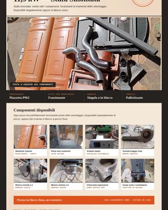  Stufa Piazzetta P963 smontata su Pallet