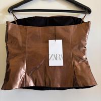 Top donna Zara colore bronzo, nuovo,taglia M