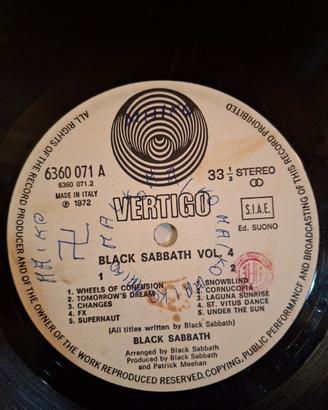 Vinile Black Sabbath vol.4 1972 Vertigo