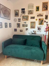 Maisons Du Monde: Nia - 2/3 seater green velvet