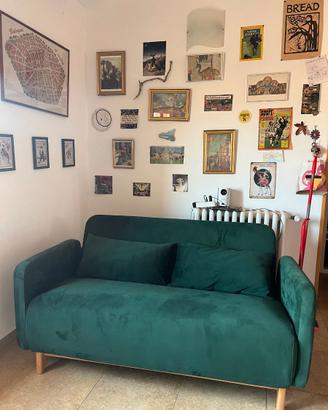 Maisons Du Monde: Nia - 2/3 seater green velvet