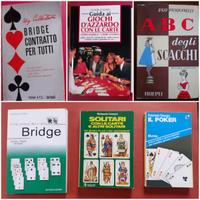 libri giochi azzardo carte bridge poker e scacchi