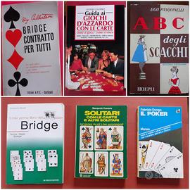 libri giochi azzardo carte bridge poker e scacchi