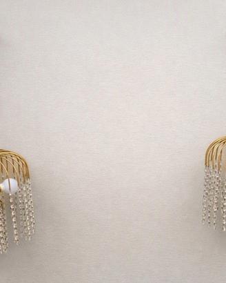 Coppia di lampadari vintage in ottone