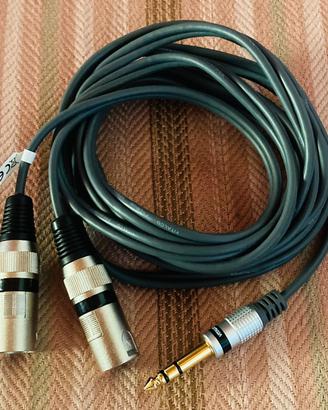 Cavo Vitalco 2x  XLR MASCHIO 6.3mm Stereo