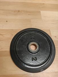 2 dischi gommati da 2kg 