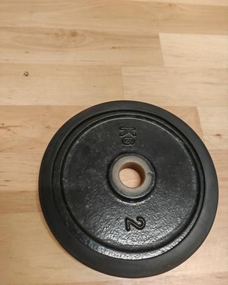 2 dischi gommati da 2kg 