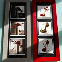 Quadri moderni stampe scarpe e fiori