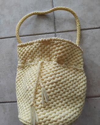 secchiello borsa in fettuccia