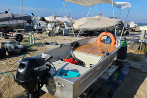 Barca in alluminio lancia gozzo tender pesca