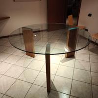 Tavolo tondo Beam Glass design Lissoni