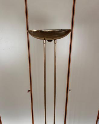Lampada da terra in metallo oro