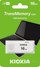 Chiavetta USB 2.0 KIOXIA Capacità 16 GB - Nuovo