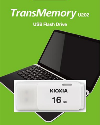 Chiavetta USB 2.0 KIOXIA Capacità 16 GB - Nuovo
