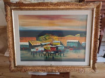 Olio su tavola S. Magazzini 70x50 - "MARRAKECH"