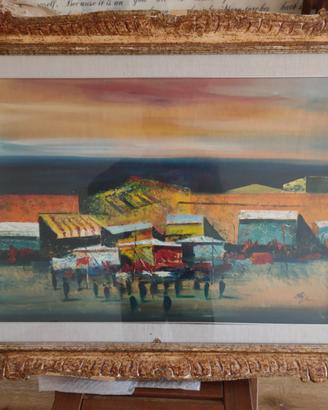 Olio su tavola S. Magazzini 70x50 - "MARRAKECH"