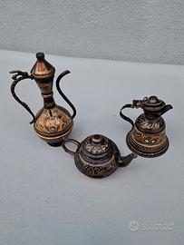 Tejere turche in rame con ricami in ceramica