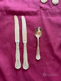 Set Posate 800 con sinbolo corona - ARGENTO