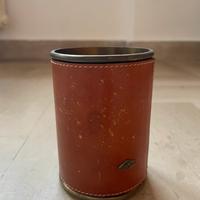 Set portapenne e portacarte vintage in cuoio