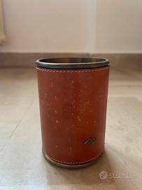 Set portapenne e portacarte vintage in cuoio